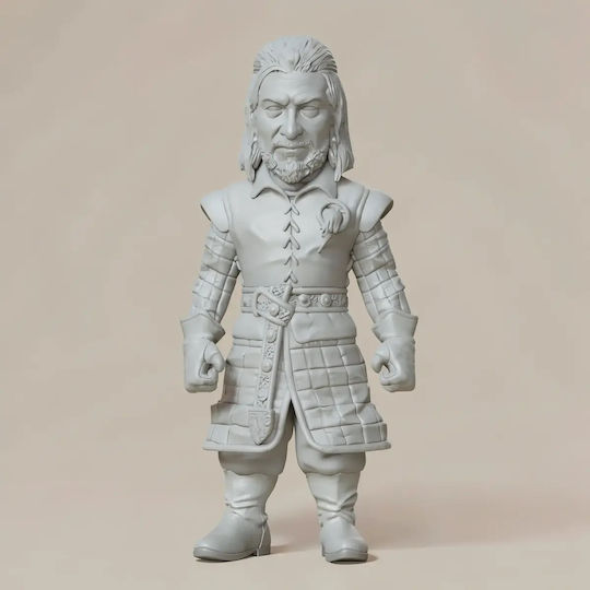 Unpainted 3D Figure Game Thrones Eddard Stark Chibi 3D Printing Figurine Painting DIY Gift Colors 30 Cm 1:6