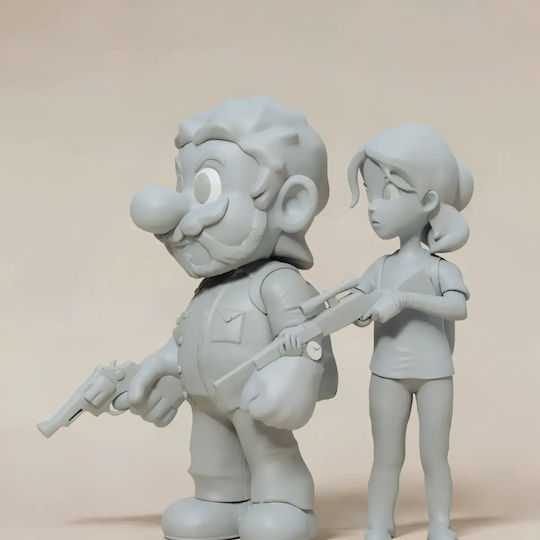 Figurină 3D Nevopsită Ultimul Dintre Noi Versiunea Super Mario Vopsire Diy Cadou Culori 15,2 Cm 1:12