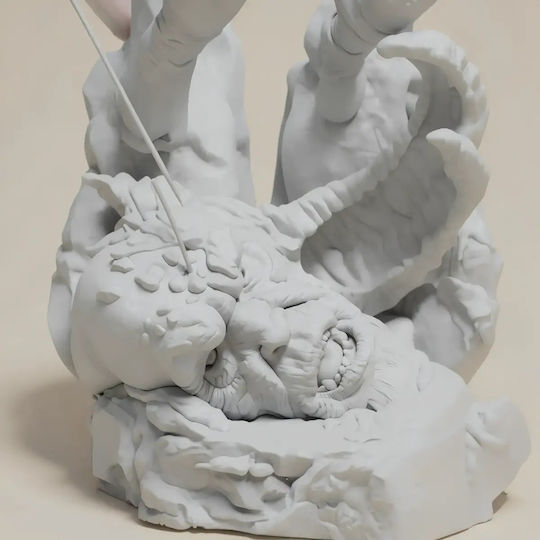Unbemalte 3d Figur Kratos Sein Axt Gott des Krieges Bemalen Diy Geschenk Farben 30 Cm 1:6
