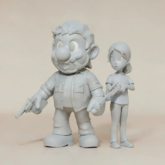 Unpainted 3D Figurine Last of Us Super Mario Version Painting Diy Geschenk Farben 30 Cm 1:6
