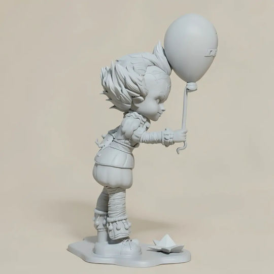 Άβαφη 3d Φιγούρα Pennywise It Chibi Βάψιμο Diy Δώρο Χρώματα 30 Cm 1:6