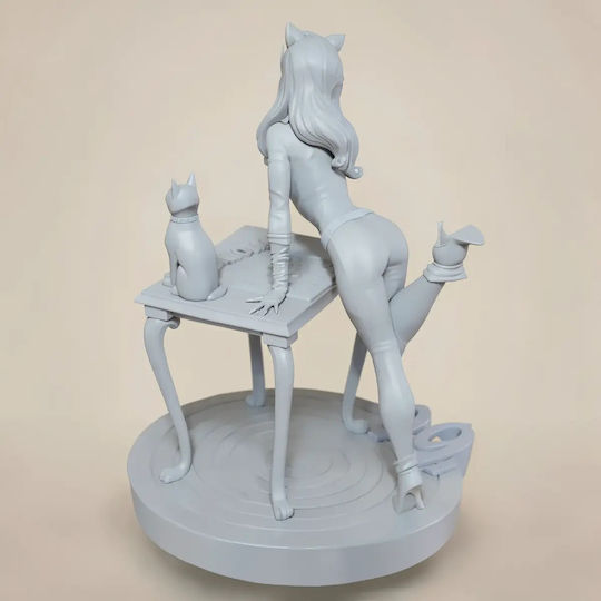 Άβαφη 3d Φιγούρα Catwoman Standing By Table 3d Βάψιμο Diy Δώρο Χρώματα 30 Cm 1:6