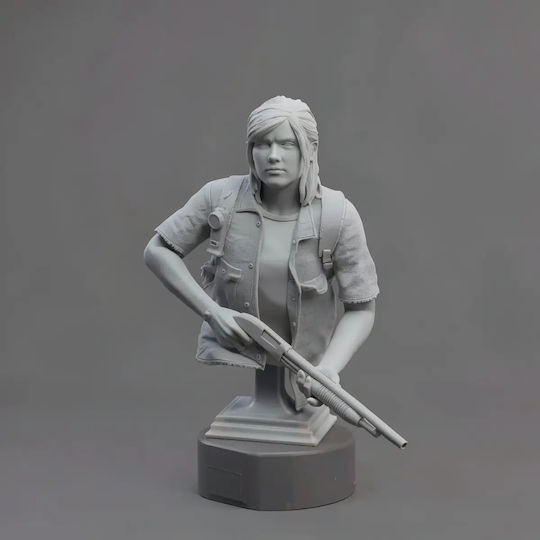 Figurină 3D Nevopsită Ellie Cu Pistol Ultimul Dintre Noi Bust 3D Vopsire DIY Cadou Culori 30 Cm 1:6