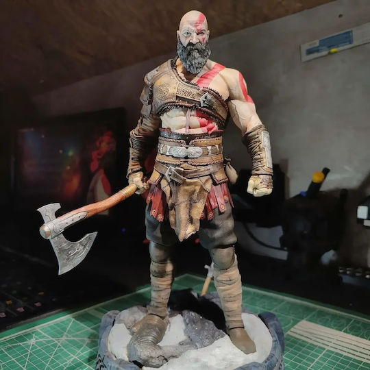 Άβαφη 3d Фигура Кратос 2 Blade 350mm Боядисване Diy Подарък Цветове 20 Cm 1:8