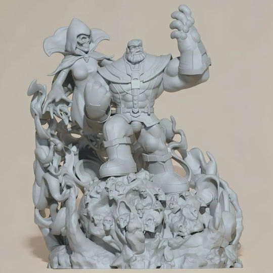 Άβαφη 3d Φιγούρα Thanos Death Comics Version Ready To Βάψιμο Diy Δώρο Χρώματα 15,2 Cm 1:12