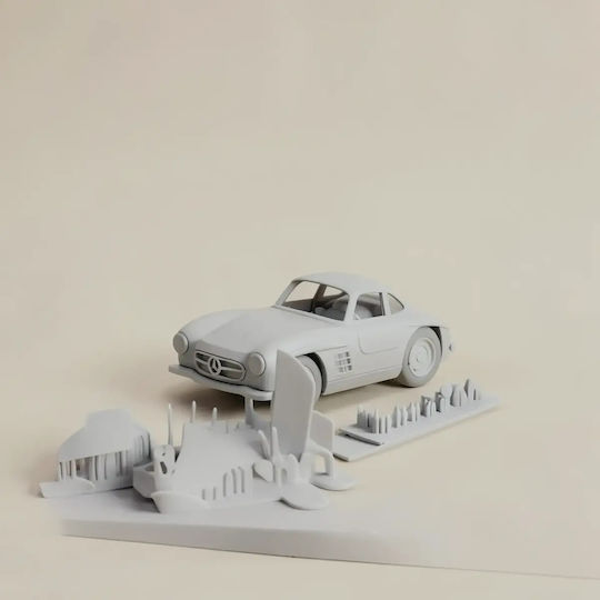 Unpainted 3D Figure Model Kit Car Mercedes 300SL Painting DIY Gift Colors 20 cm 1:8