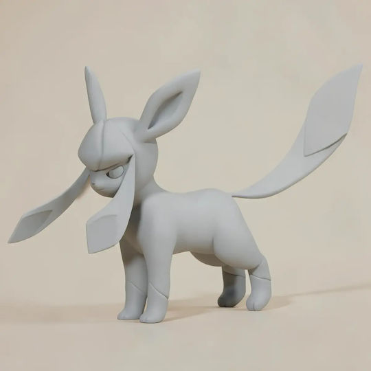 Unpainted 3D Figure Glaceon Pokemon Complete Painting Diy Gift Colors 20 Cm 1:8