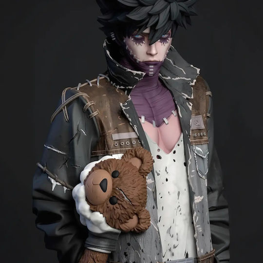 Άβαφη 3d Φιγούρα Dabi My Hero Academia Bear Βάψιμο Diy Δώρο Χρώματα 30 Cm 1:6