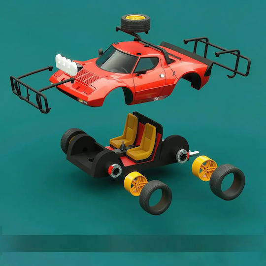 Unbemalte 3d Figur Modellbausatz Car Lancia Stratos Safari Pack Bemalen Diy Geschenk Farben 15,2 Cm 1:12