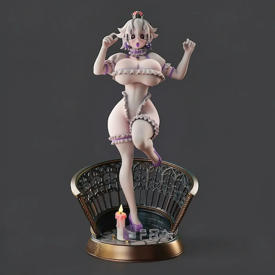 Unpainted 3D Figure Princess Boosette Thicc Version 3D Printing Model Super Mario Painting DIY Gift Colors 30 Cm 1:6