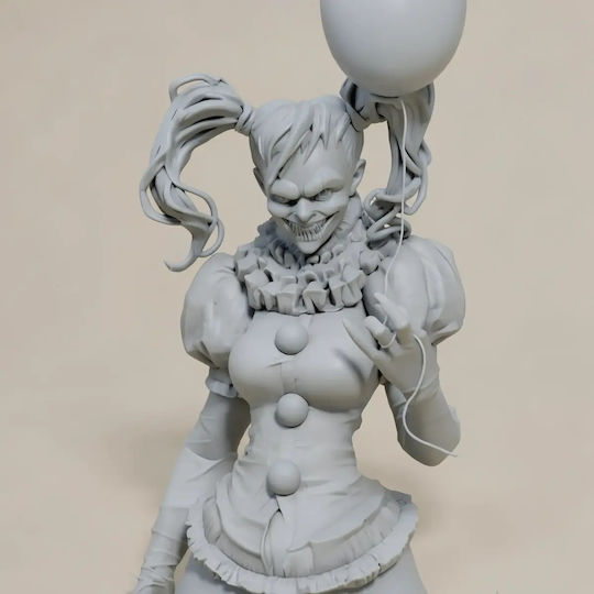 Unpainted 3D Figure Pennywise Girl Painting DIY Gift Colors 15.2 Cm 1:12