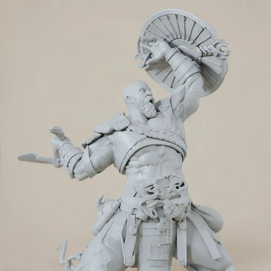 Unpainted 3D Figure Kratos Axe Shield Painting Diy Gift Colors 20 Cm 1:8