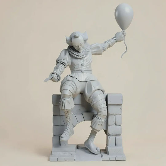 Unpainted 3D Figure Pennywise By Wall Painting DIY Gift Colors 15.2 Cm 1:12