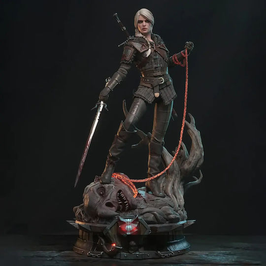 Figurină 3D Nevopsită Ciri The Witcher 4 Vopsire Diy Cadou Culori 30 Cm 1:6