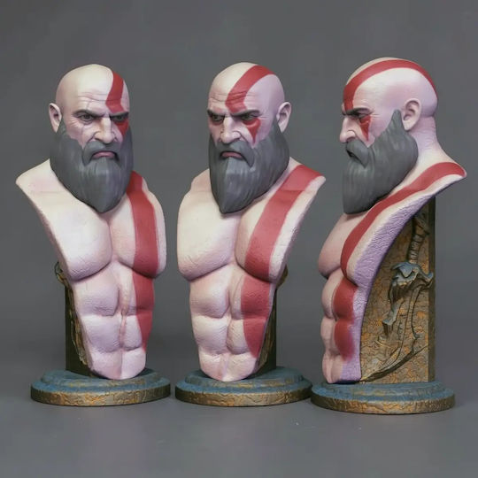 Άβαφη 3d Φιγούρα Basic Kratos Bust Βάψιμο Diy Δώρο Χρώματα 30 Cm 1:6