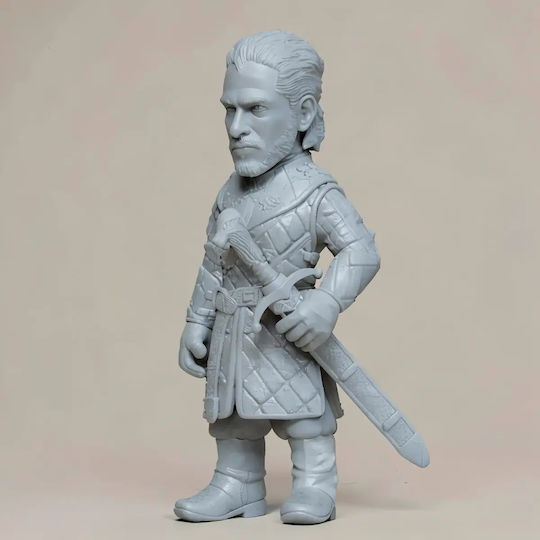 Unpainted 3D Figure Game Thrones Jon Snow Chibi 3D Printing Figurine Painting DIY Gift Colors 30 Cm 1:6