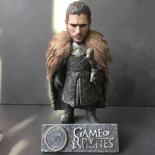 Unpainted 3D Figure Game Thrones Jon Snow Chibi 3D Printing Figurine Painting DIY Gift Colors 30 Cm 1:6