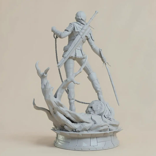 Unbemalte 3D Figur Ciri Witcher 4 Bemalung Diy Geschenk Farben 20 Cm 1:8