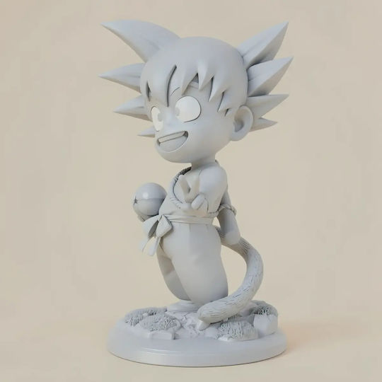 Unpainted 3D Figure Goku Dragon Ball Chibi 129mm Painting DIY Gift Colors 30 Cm 1:6