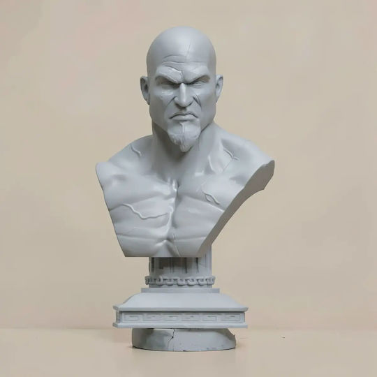 Άβαφη 3d Sammelbare Figur Kratos Gott des Krieges Bust 3d Modell Skulptur Bemalung Diy Geschenk Farben 20 Cm 1:8