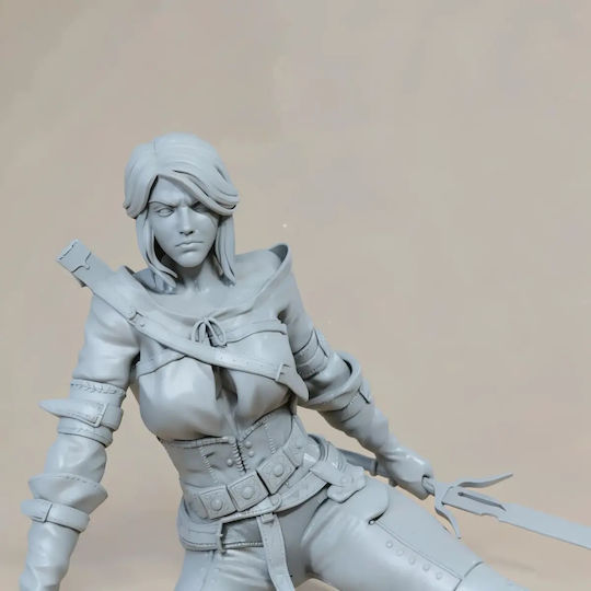 Unbemalte 3d Figur Ciri Witcher 3 Bemalung Diy Geschenk Farben 15,2 Cm 1:12