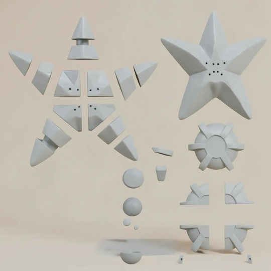 Sammlbare Figur 3D Life Size Staryu Pokemon Bemalt Diy Geschenk Farben 15,2 Cm 1:12