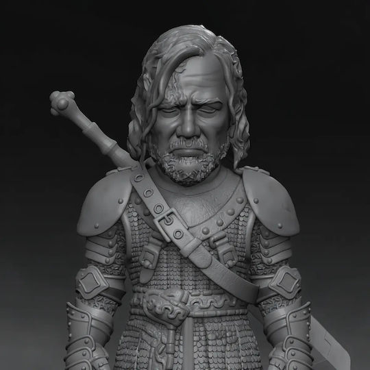 Άβαφη 3d Φιγούρα Game Thrones Hound Chibi 3d Printing Figurine Βάψιμο Diy Δώρο Χρώματα 15,2 Cm 1:12