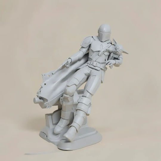 Sammlbare Figur Άβαφη 3d Mandalorian Baby Yoda Explosion 3d Printing Model Starwars Βάψιμο Diy Δώρο Χρώματα 20 Cm 1:8