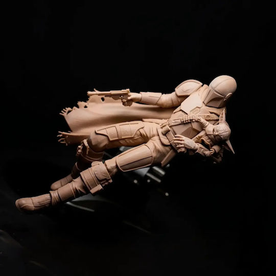 Sammlbare Figur Άβαφη 3d Mandalorian Baby Yoda Explosion 3d Printing Model Starwars Βάψιμο Diy Δώρο Χρώματα 20 Cm 1:8