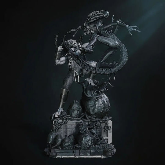 Άβαφη 3d Sammelbare Figur Alien Fighting Predator Modell Βάψιμο Diy Δώρο Χρώματα 15,2 Cm 1:12