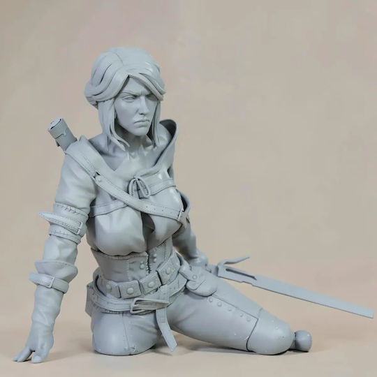 Unbemalte 3D Figur Ciri Witcher 3 Bemalung Diy Geschenk Farben 20 Cm 1:8