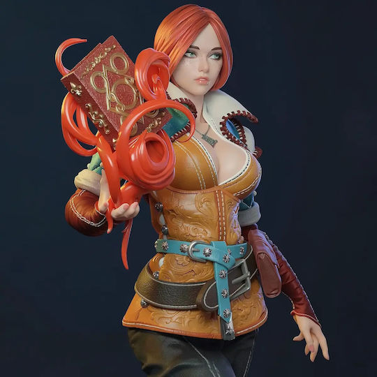 Unbemalte 3D Figur Triss Merigold Stehend Aus Der Witcher Sammlung Diy Malen Geschenk Farben 20 Cm 1:8