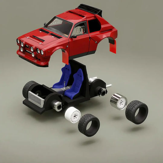 iLovePrints Sammelbare Figuren 3d Figur Modell Kit Car Delta S4 Rally Bemalt Diy Geschenk Farben 20 Cm 1:8