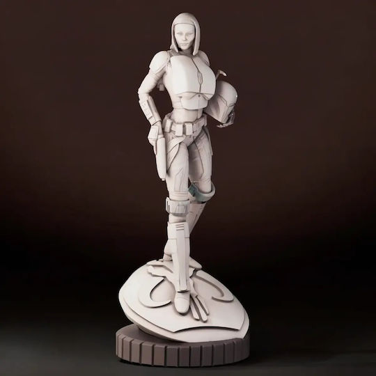 Unbemalte 3d Figur Bo Katan Mandalorian 1 10 Bemalung Diy Geschenk Farben 15,2 Cm 1:12