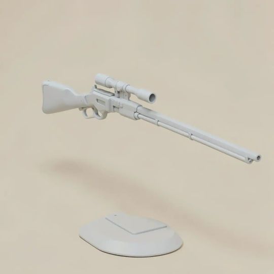 Unpainted 3D Figur Cosplay Mandalorianer Repeater Blaster Malen Diy Geschenk Farben 15,2 cm 1:12