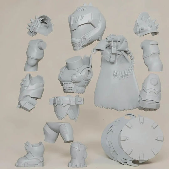 Unpainted 3D Figure Doom Dark Ages Slayer Chibi Painting DIY Gift Colors 20 Cm 1:8