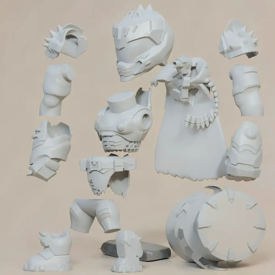 Unpainted 3D Figure Doom Dark Ages Slayer Chibi Painting DIY Gift Colors 20 Cm 1:8