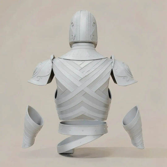 Unpainted 3D Figure Cosplay House Dragon Kingsguard Armor Painting DIY Gift Colors 20 Cm 1:8