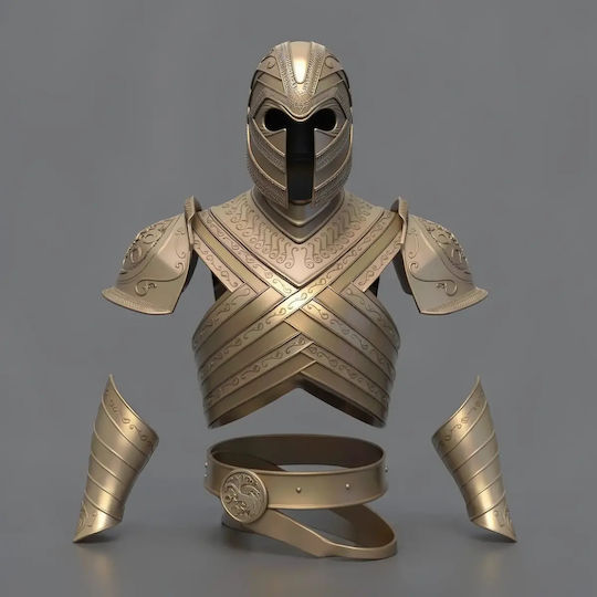 Unpainted 3D Figure Cosplay House Dragon Kingsguard Armor Painting DIY Gift Colors 20 Cm 1:8