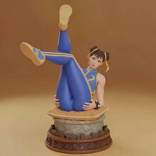 Небоядисана 3D Фигура Fortnite Chun Li Скулптура Боядисване DIY Подарък Цветове 30 См 1:6