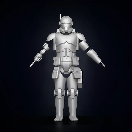 Unpainted 3D Figure Cosplay Bad Batch Echo Armor Painting DIY Gift Colors 15.2 Cm 1:12