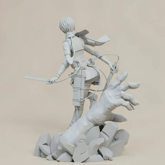 Άβαφη 3d Φιγούρα Mikasa Titan Hand Base Βάψιμο Diy Δώρο Χρώματα 15,2 Cm 1:12