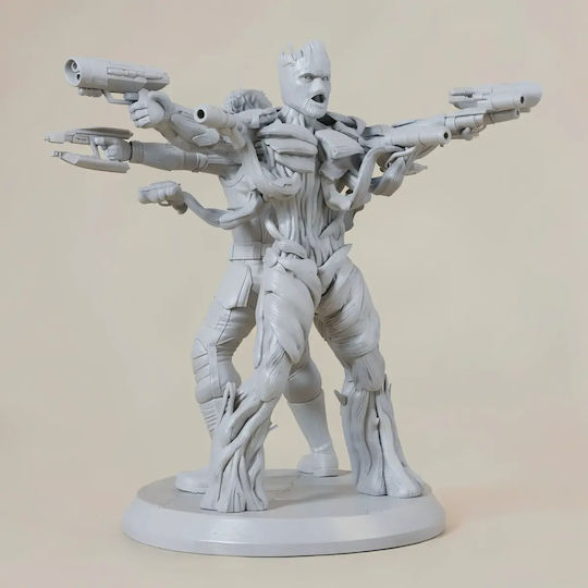 Unpainted 3D Figure Star Lord Groot From Guardian Galaxy Painting DIY Gift Colors 20 Cm 1:8