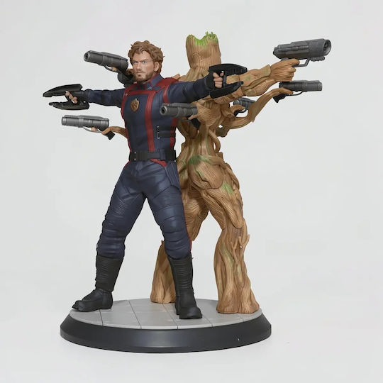 Unpainted 3D Figure Star Lord Groot From Guardian Galaxy Painting DIY Gift Colors 20 Cm 1:8