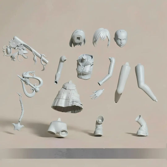 Unpainted 3D Figure Kairi Kingdom Hearts Painting DIY Gift Colors 20 Cm 1:8