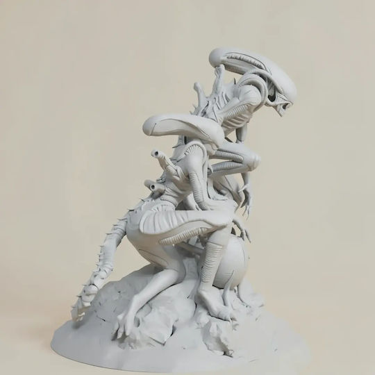 Unpainted 3D Alien Couple Figure Painting DIY Gift Colors 30 Cm 1:6
