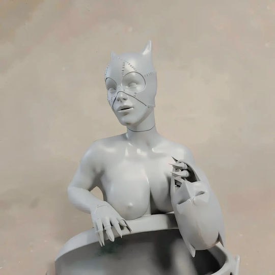 Unpainted 3D Figur Catwoman In Bathtub From DC Diy Painting Gift Colors 20 Cm 1:8