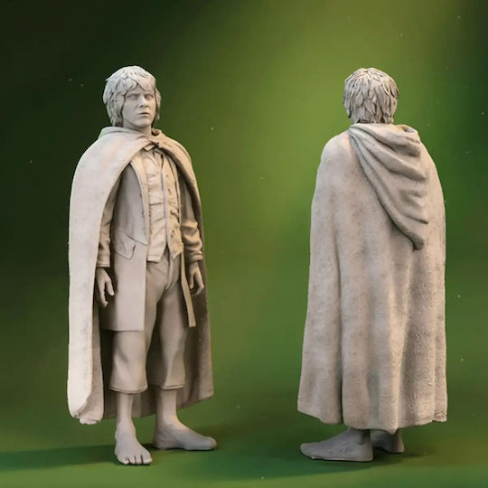 Unpainted 3D Figure Merry Brandybuck Hobbit Painting DIY Gift Colors 20 Cm 1:8
