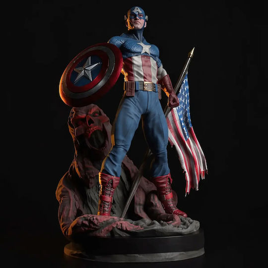 Sammlbare Figuren 3D Figur Classic Captain America Stand Pose Bemalt Diy Geschenk Farben 30 Cm 1:6