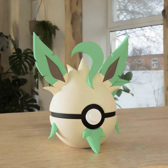 Figurină 3D Nevopsită Super Basic Leafeon Pokeball Vopsire Diy Cadou Culori 20 Cm 1:8
